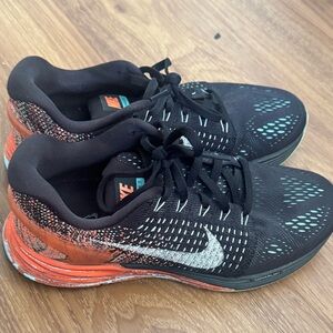 Nike Black & Orange Men's Athletic Running Shoe with Reflective Swoosh